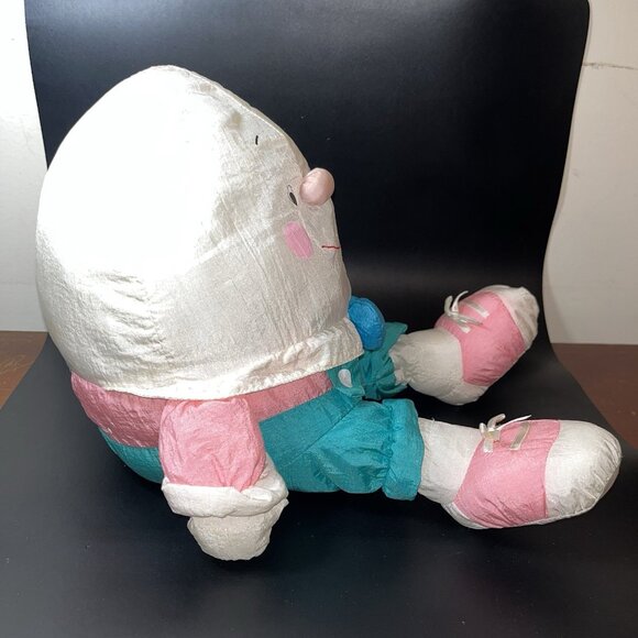 Department 56 Humpty Dumpty Egg Plush Parachute Stuffed STAINED & Paint Vintage - Picture 4 of 16